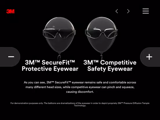 Captures d'écran de 3M™ SecureFit™ Eye Protection iPad 