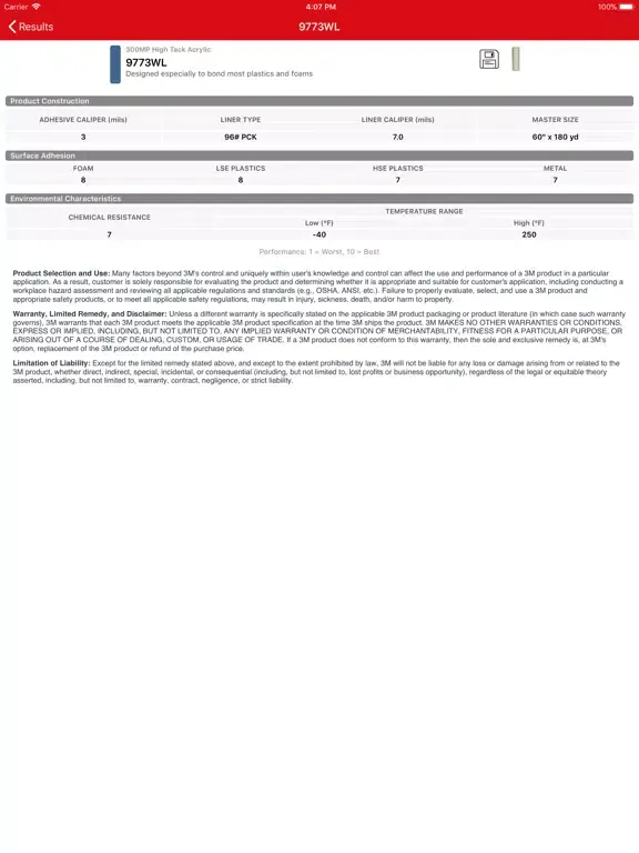 3M Thin Bonding Selector iPad  Screenshots