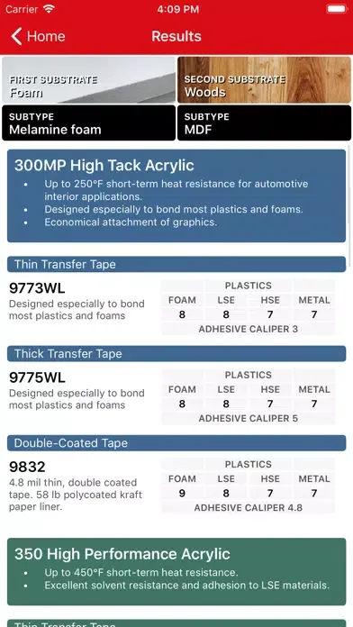 3M Thin Bonding Selector Screenshots