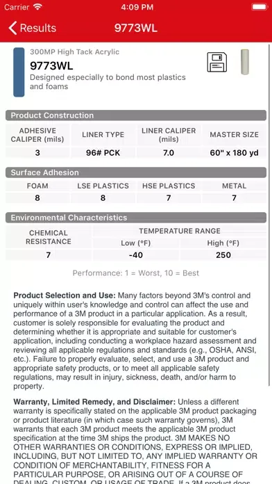 3M Thin Bonding Selector Screenshots