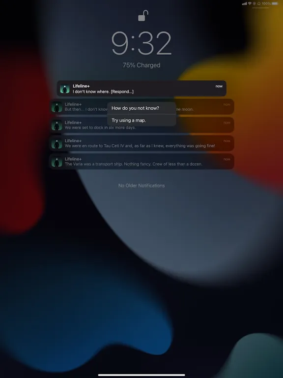 Captures d'écran de Lifeline+ iPad 