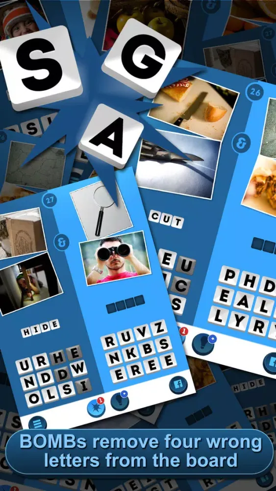 Tangkapan skrin This & That - A Word and Picture Puzzle Game