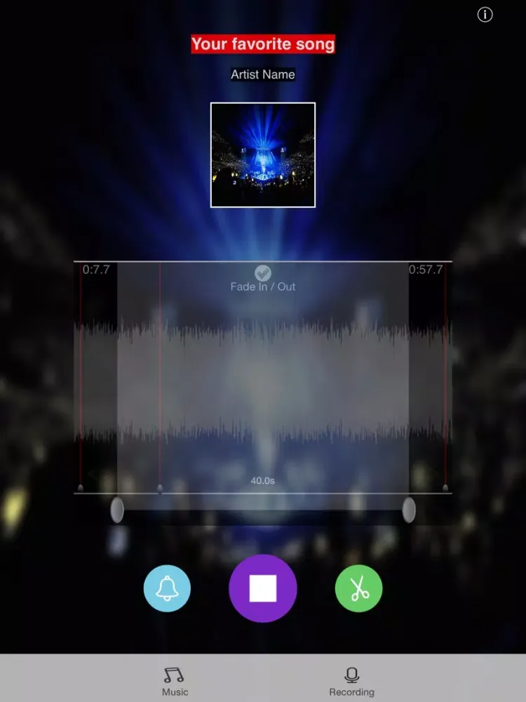Capturas de tela do Ringtone DIY iPad 
