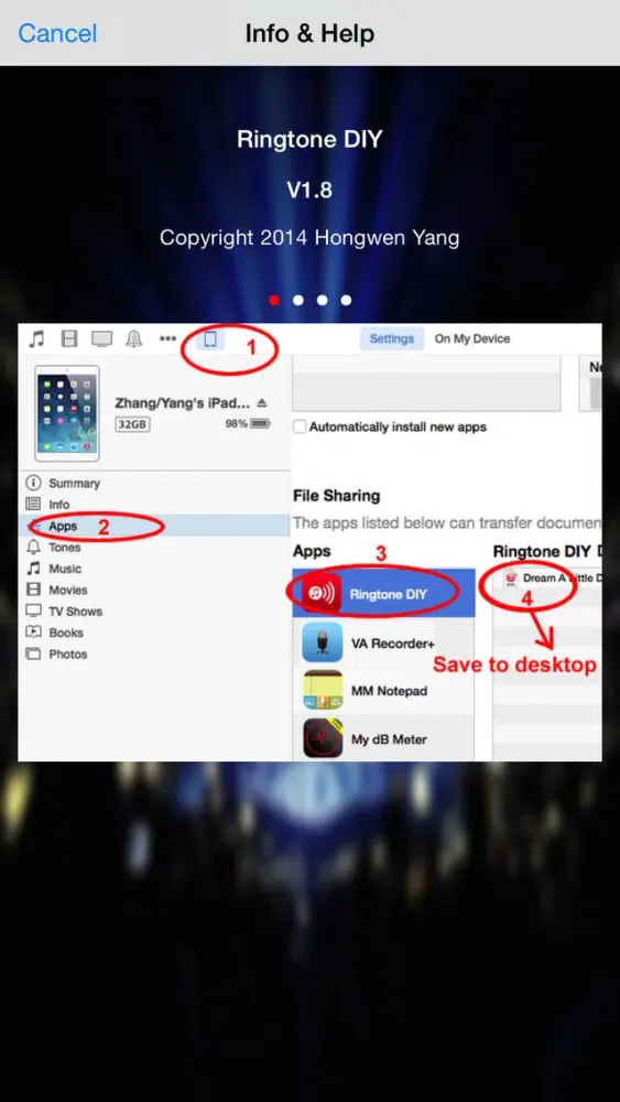 Capturas de tela do Ringtone DIY