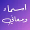 معاني الاسماء بدون نت