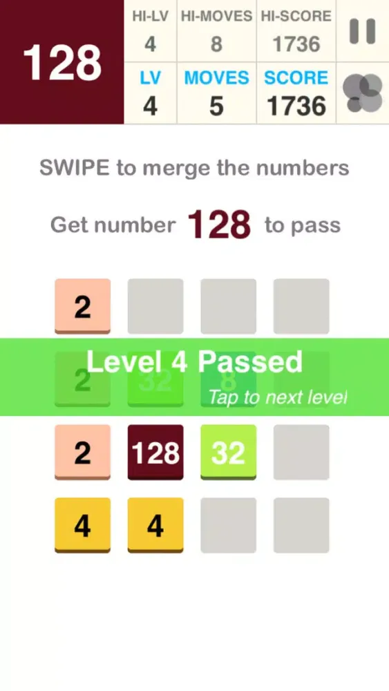 ภาพหน้าจอของ Flappy 2048 - From 2 to 65535
