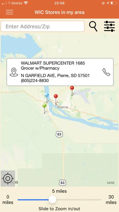 Captures d'écran de South Dakota WIC