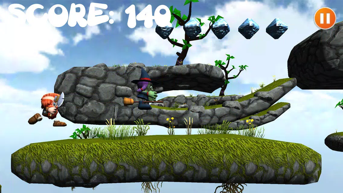 Capturas de tela do Axe Viking Run - Ninja Dragon Hunter