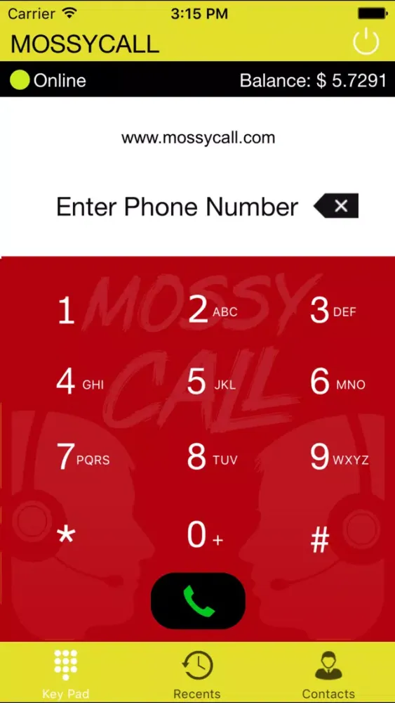 Tangkapan layar Mossycall