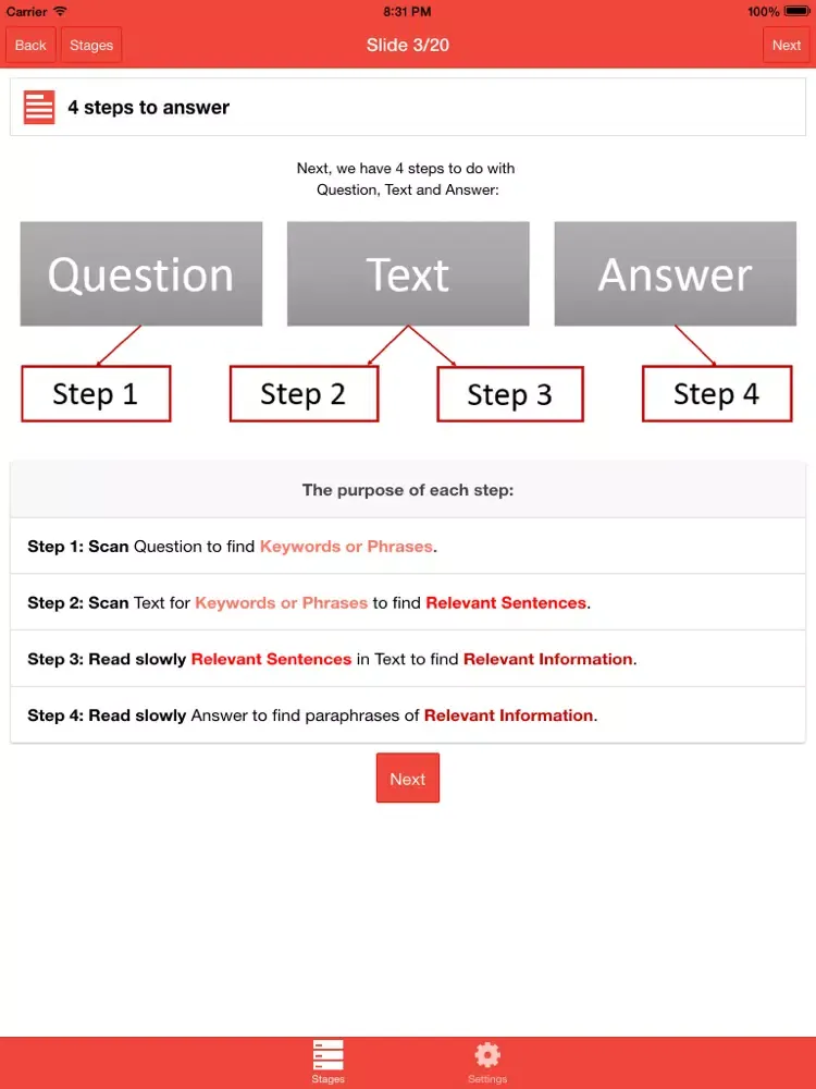 Ảnh chụp màn hình của IELTS High Score Tips iPad 