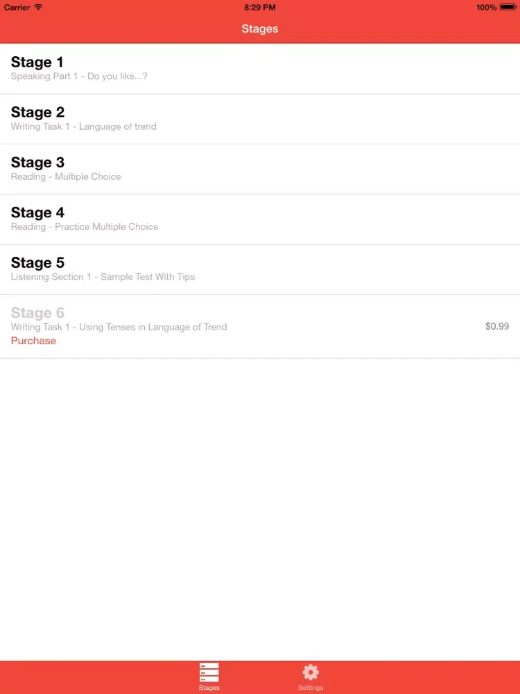 Ảnh chụp màn hình của IELTS High Score Tips iPad 