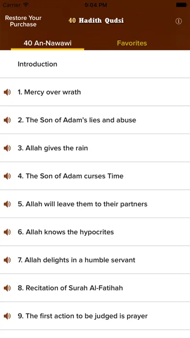 Capturas de pantalla de 40 Hadith-Qudsi