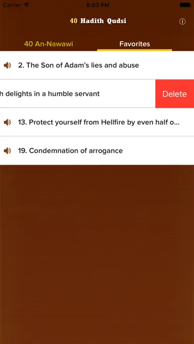 Capturas de pantalla de 40 Hadith-Qudsi