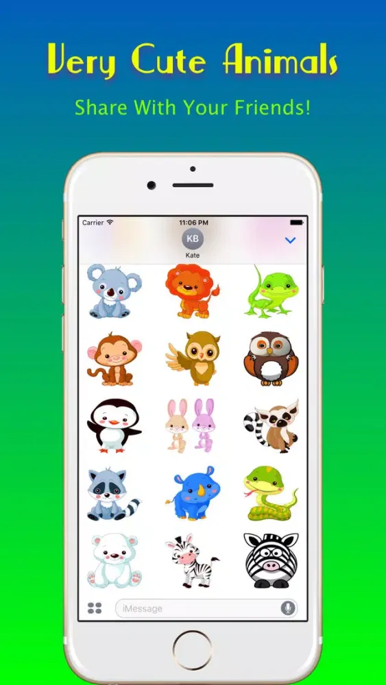 Tangkapan layar Cute Animals Stickers