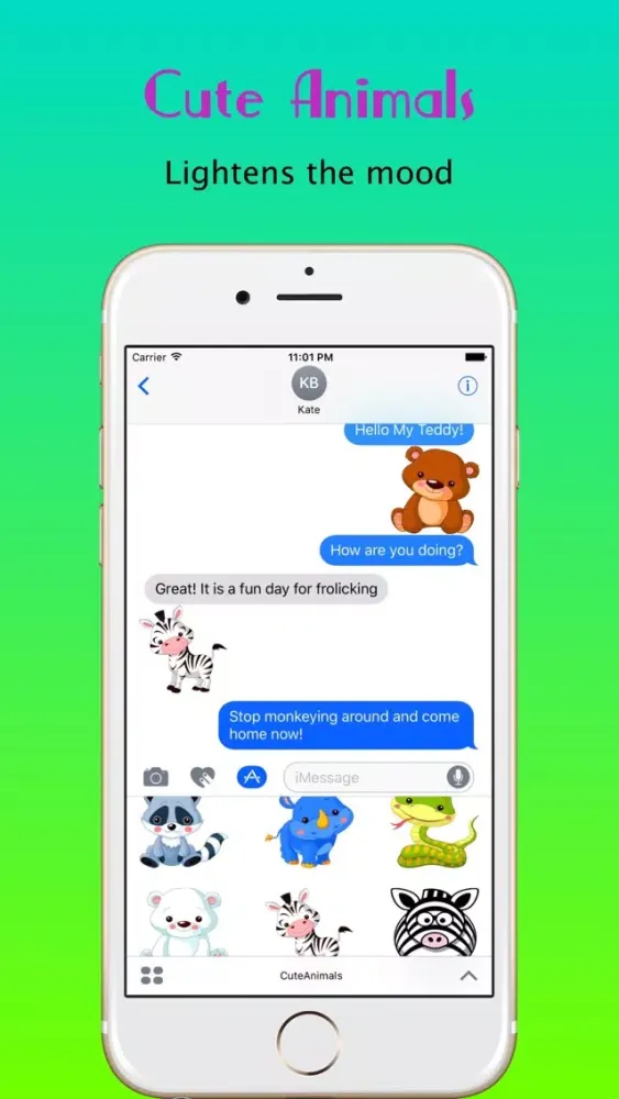 Tangkapan layar Cute Animals Stickers