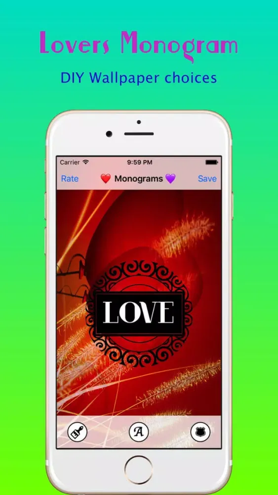 Скриншоты Lovers Monogram Wallpapers