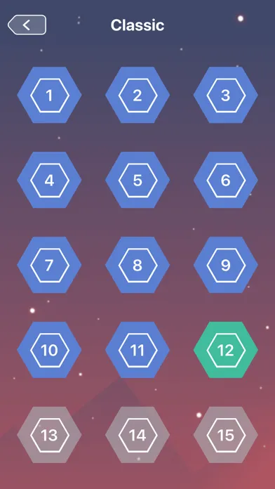 Capturas de tela do Hexa Slitherlink