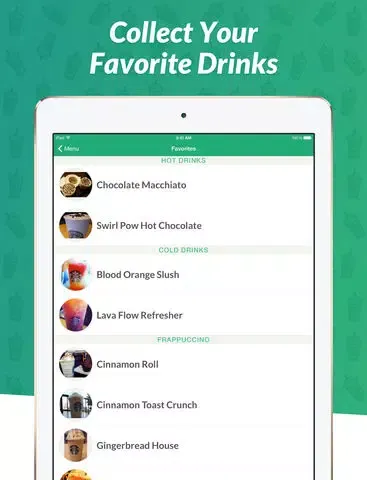 Zrzuty ekranu Secret Menu for Starbucks - Coffee, Frappuccino, Tea, Cold, and Hot Drink Recipes iPad 