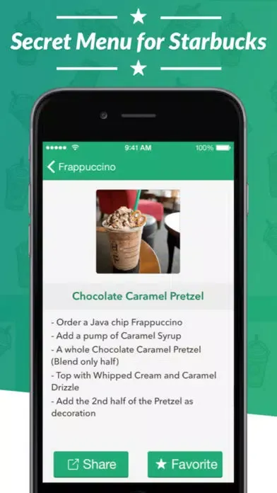 Zrzuty ekranu Secret Menu for Starbucks - Coffee, Frappuccino, Tea, Cold, and Hot Drink Recipes