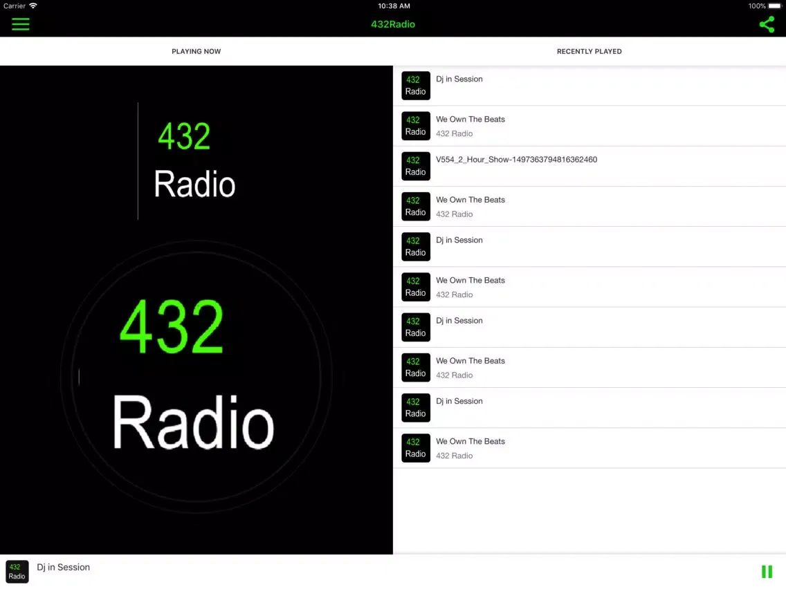 432 Radio iPad  Screenshots