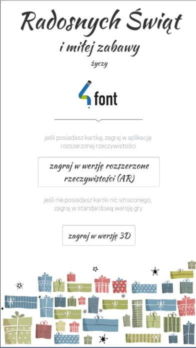 Zrzuty ekranu Kartka Świąteczna 4font