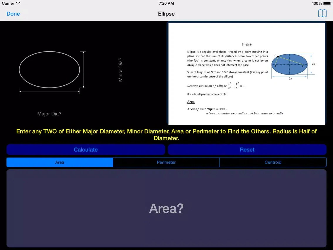 Zrzuty ekranu 2D Shapes Area and Perimeter Calculator iPad 