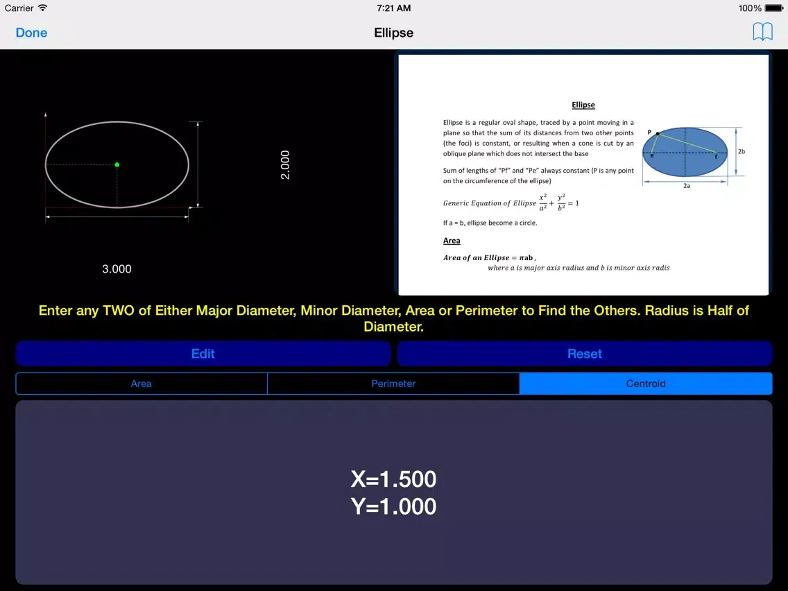 Zrzuty ekranu 2D Shapes Area and Perimeter Calculator iPad 
