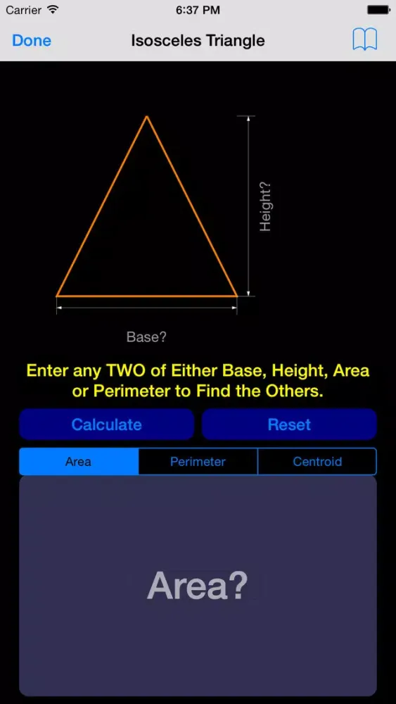 2D Shapes Area and Perimeter Calculator Lite应用截图