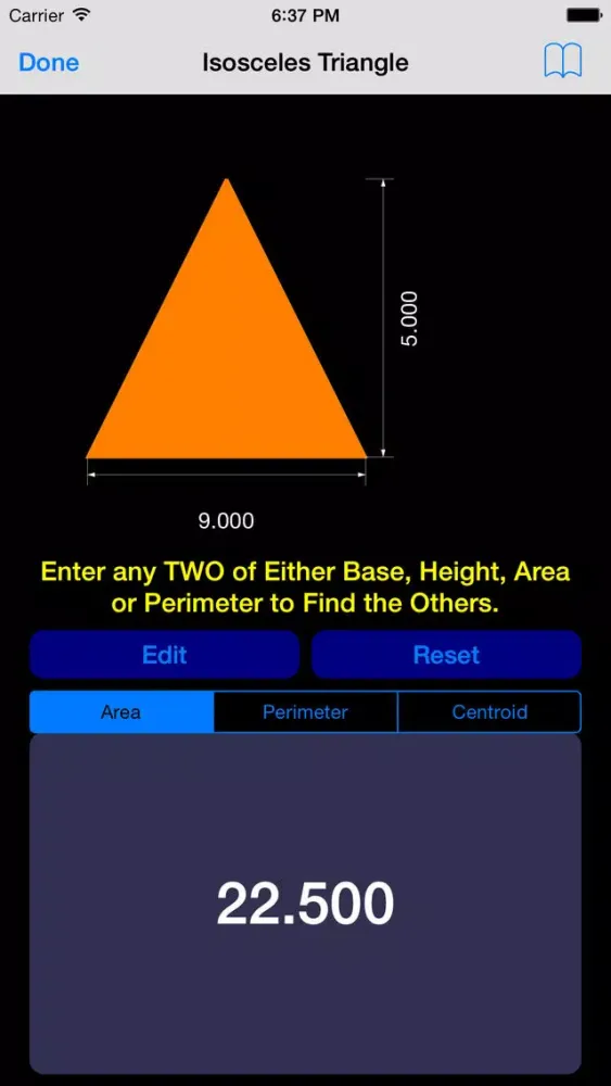 2D Shapes Area and Perimeter Calculator Lite应用截图