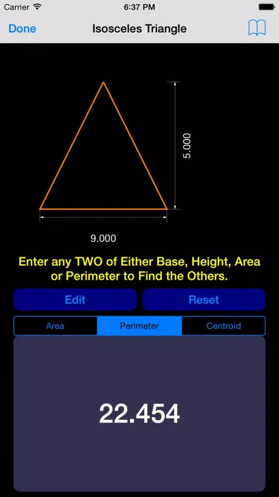 2D Shapes Area and Perimeter Calculator Lite应用截图