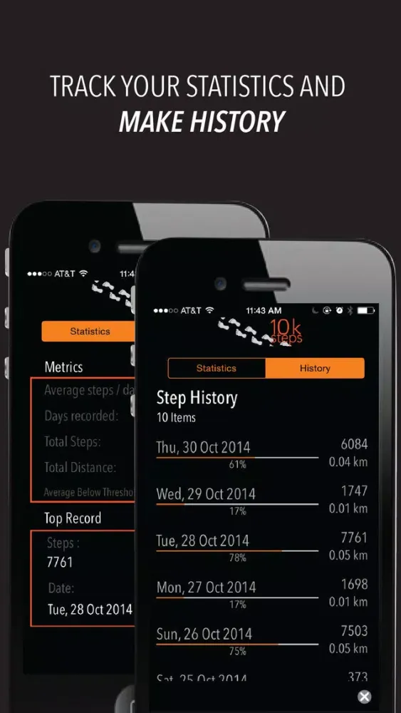 Capturas de tela do 10k Steps - Daily step tracker