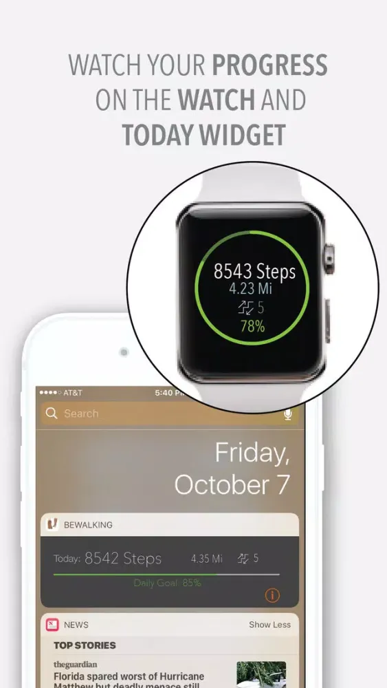 Capturas de tela do BeWalking - Step counter & history tracker