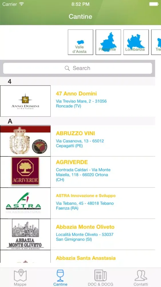 Capturas de pantalla de Mappe dei Vini