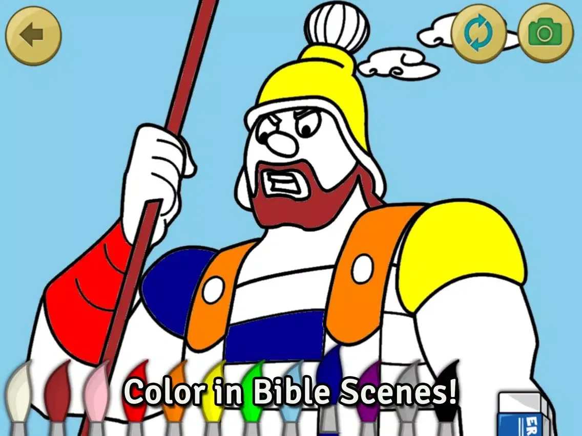 صور Bible Heroes: David and Goliath - Bible Story, Puzzles, Coloring, and Games for Kids iPad 