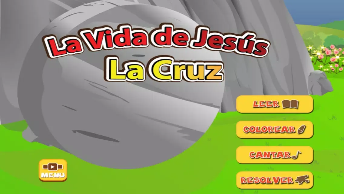 La vida de Jesús: La Cruz- Historia bíblica, colorear, cantar, y rompecabezas para niños Screenshots