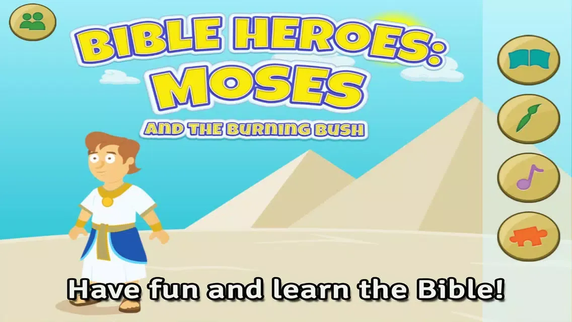 Tangkapan layar Moses and the Burning Bush: Bible Heroes - Teach Your Kids with Stories, Songs, Puzzles and Coloring Games!