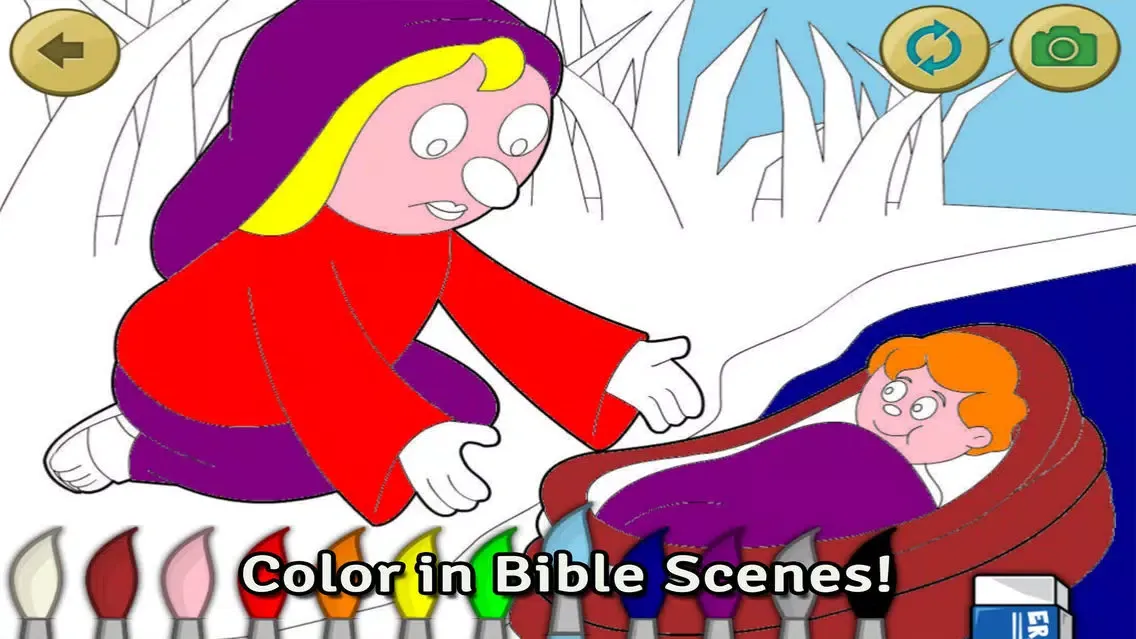 Tangkapan layar Moses and the Burning Bush: Bible Heroes - Teach Your Kids with Stories, Songs, Puzzles and Coloring Games!