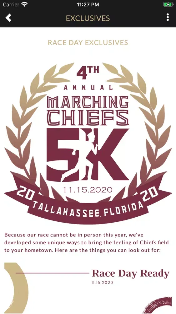 4th Annual Marching Chiefs 5K 스크린샷