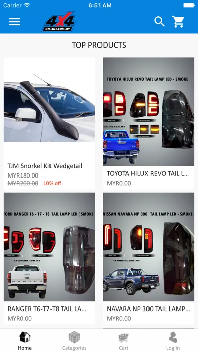 Captures d'écran de 4x4 Online Store