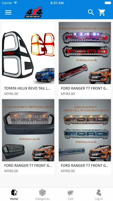 Captures d'écran de 4x4 Online Store