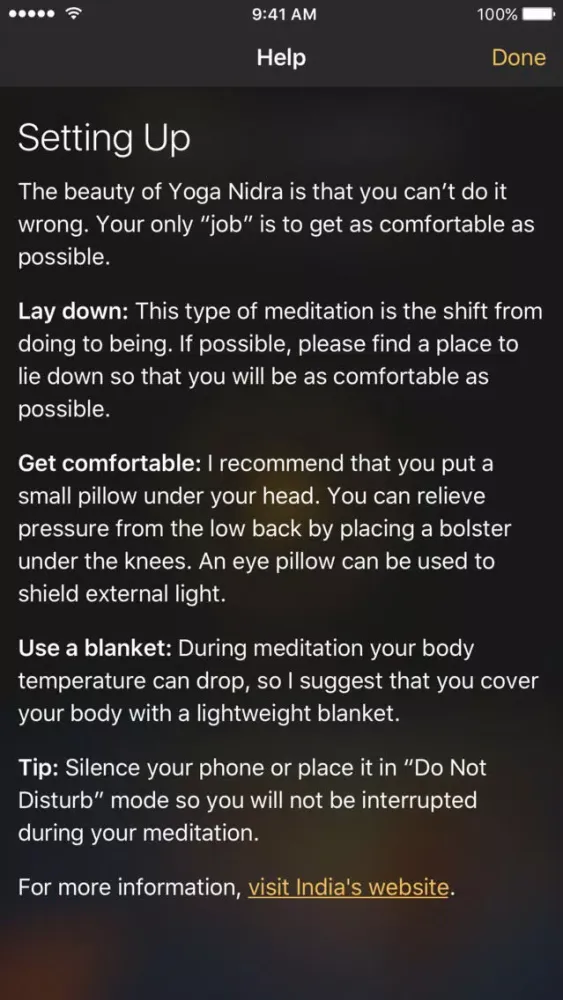 ภาพหน้าจอของ Bee Mindful – Yoga Nidra Meditation