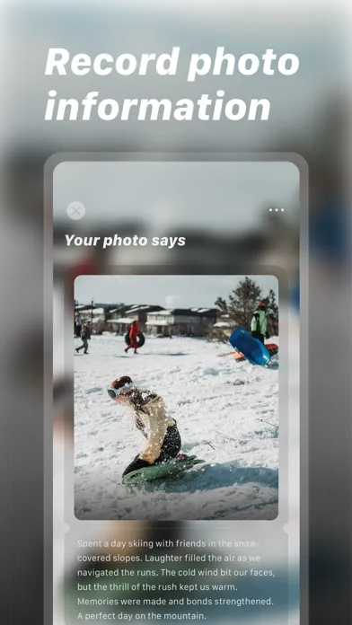 Screenshot di Photosays- AI text generation