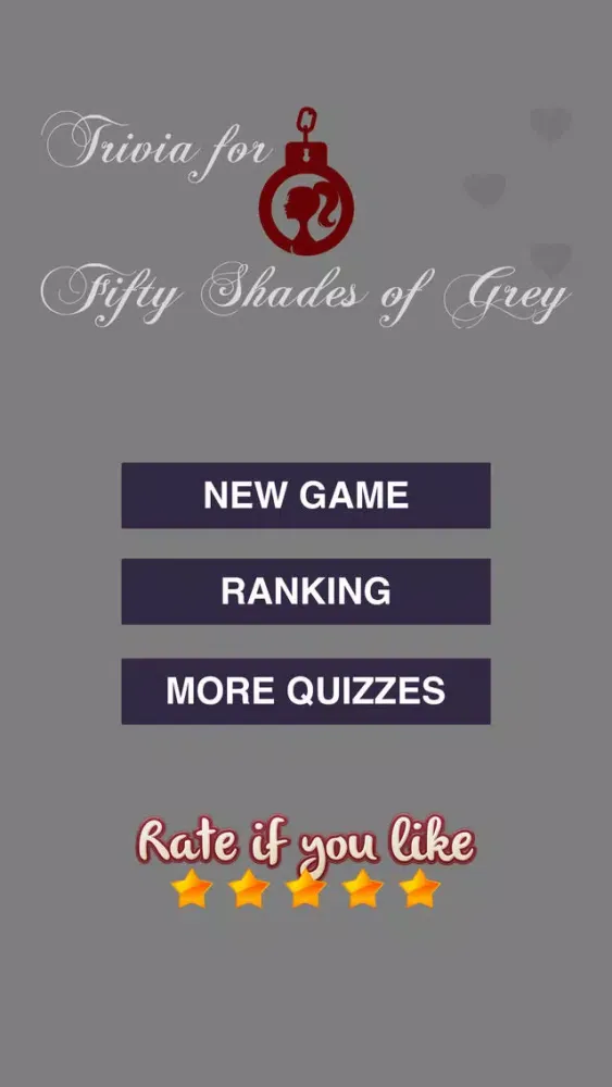 Capturas de tela do Trivia for 50 Shades of Grey - Book/Film Free Quiz