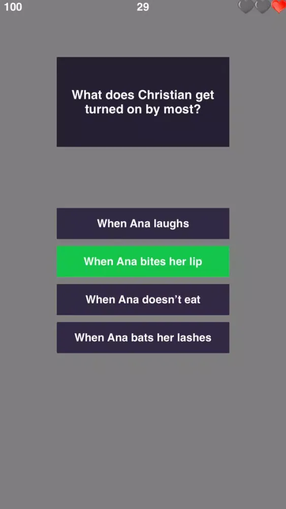 Capturas de tela do Trivia for 50 Shades of Grey - Book/Film Free Quiz
