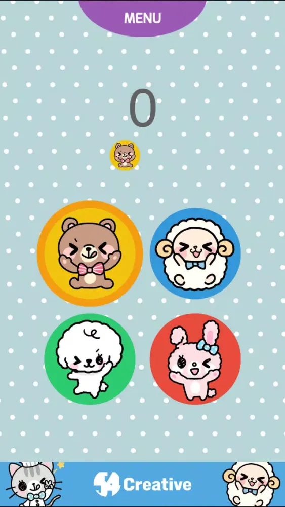 Tangkapan skrin Kawaii Tap – A memory game by touching cute little animals!