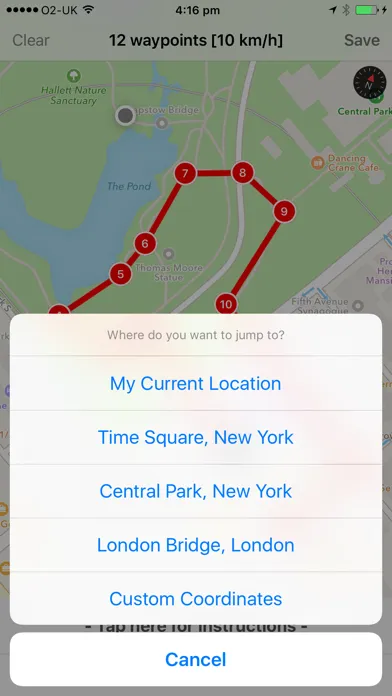 Capturas de tela do Spoofr — GPS & Location Simulator