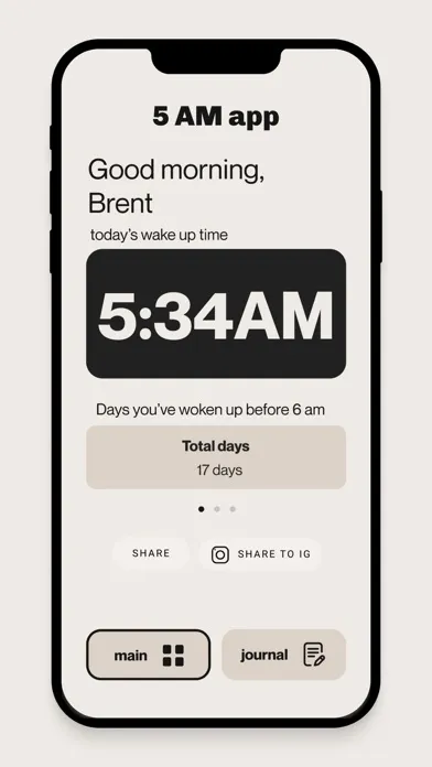 Capturas de pantalla de 5AM app: Wake Up Motivation