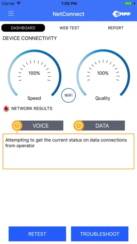 Captures d'écran de NetConnect