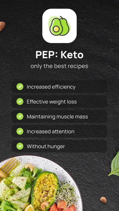 Captures d'écran de PEP: Keto - Diet plan tracker
