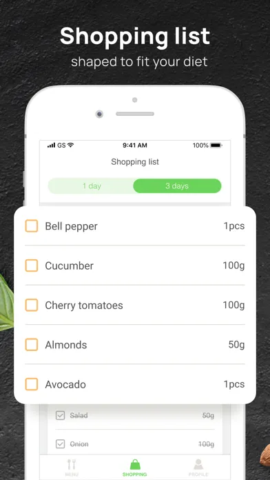 Captures d'écran de PEP: Vegan - Diet meal plan